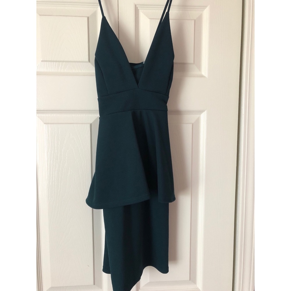 Emerald Green Peplum Bodycon Dress